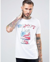 Asos T Shirt With Snoopy Doghouse Print In White
