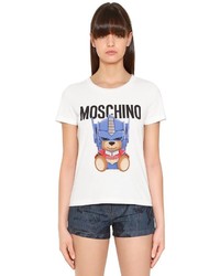 Moschino Transformer Bear Printed Jersey T Shirt
