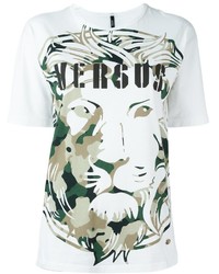 Versus Lion Head Print T Shirt