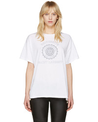 Saint Laurent White Universit T Shirt