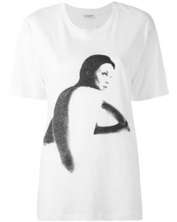 Saint Laurent Woman Print T Shirt