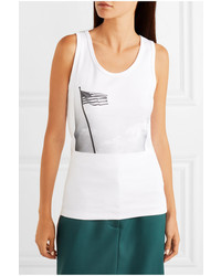 Calvin Klein 205W39nyc Andy Warhol Foundation Printed Ribbed Stretch Cotton Jersey Tank
