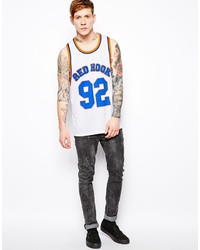 Asos Basketball Tank With Red Hook 92 Print