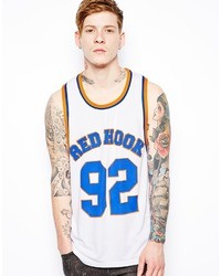 Asos Basketball Tank With Red Hook 92 Print