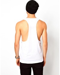 Asos Tank With Bird Print And Extreme Racer Back