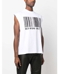 Vetements Barcode Print Sleeveless T Shirt