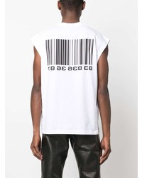 Vetements Barcode Print Sleeveless T Shirt