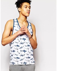 Bellfield Tank With All Over Shark Print