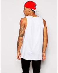 Asos Brand Longline Tank With Long Island Print And Skater Fit