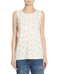 Current/Elliott Feather Printed Muscle Tee