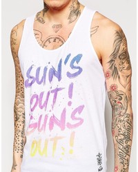 Friend Or Faux Tank With Suns Out Guns Out Print