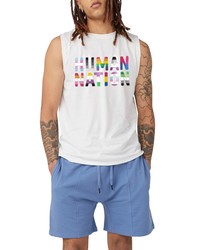 HUMAN NATION Gender Inclusive Logo Muscle Tank