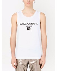 Dolce & Gabbana Logo Print Cotton Tank Top