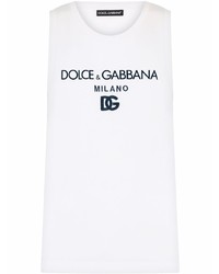 Dolce & Gabbana Logo Print Cotton Tank Top