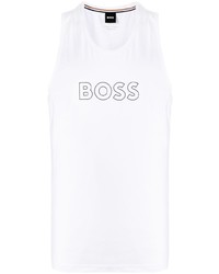 BOSS Logo Print Cotton Tank Top