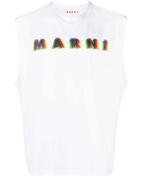 Marni Logo Print Sleeveless Tank Top