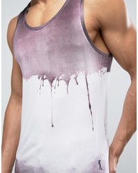 Religion Longline Tank With Dripping Paint Print
