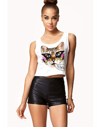 Forever 21 Meow Cropped Tank