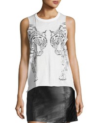 Chaser Mirrored Tigers Graphic Tank White