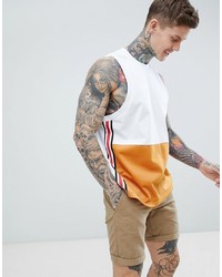 ASOS DESIGN Oversized Longline Vest With Colour Block And Taping