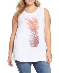 Lucky Brand Plus Size Pineapple Graphic Tank