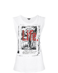 Ann Demeulemeester Re Edition Awake And Life Print Vest Top