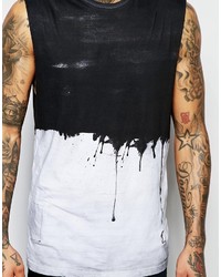 Religion Tank With Paint Dripping Print