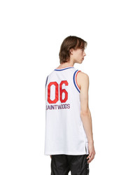 Saintwoods White Basketball Jersey Tank Top