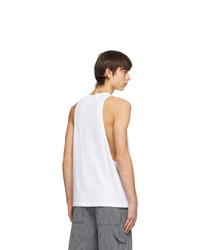 VERSACE JEANS COUTURE White Patch Logo Tank Top