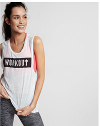 Express Workout Graphic Muscle Tank