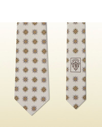 Gucci Printed Habutai Silk Tie