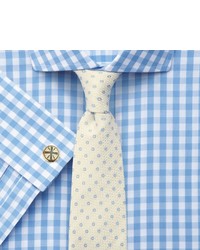 Charles Tyrwhitt Woven Slim White Flower Tie