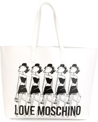 Love Moschino Logo Print Tote Bag