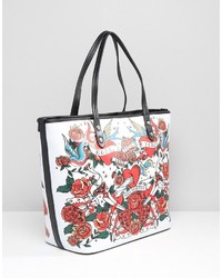 Love Moschino Rose Print Shopper Bag