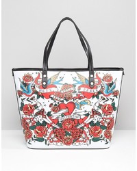 Love Moschino Rose Print Shopper Bag