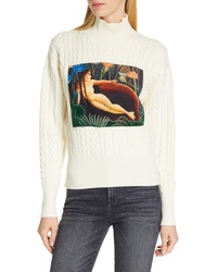 Kenzo Cable Knit Wool Blend Sweater