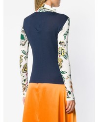 Tory Burch Happy Times Printed Turtleneck Top