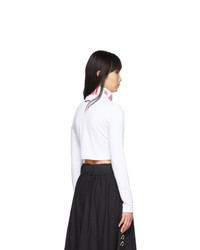 Reebok by Pyer Moss White Collection 3 Logo Cropped Turtleneck