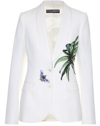 Dolce & Gabbana Kenzia Leaf Appliqu Single Breasted Jacket