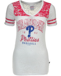 5th Ocean Short Sleeve Philadelphia Phillies V Neck T Shirt