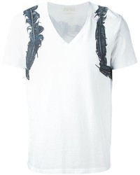 Alexander McQueen Feather Print T Shirt