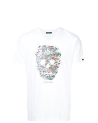 Loveless Floral Skull Print T Shirt