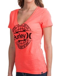 Hurley Global T Shirt V Neck Short Sleeve