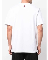 Ferrari Logo Print Cotton T Shirt