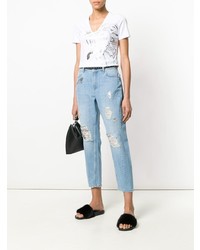 Versace Jeans Metallic Patterned T Shirt