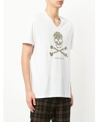 Loveless Skull And Crossbones Print T Shirt
