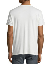 Sol Angeles Usa Faded V Neck T Shirt White