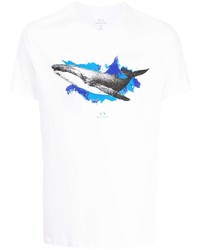 Armani Exchange Whale Print T Shirt