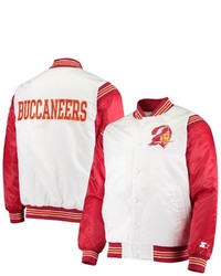 STARTE R Whitered Tampa Bay Buccaneers Historic Logo Renegade Satin Varsity Full Snap Jacket At Nordstrom