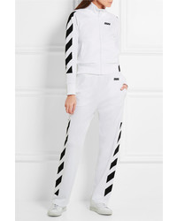 Off-White Printed Cotton Jersey Track Pants Large